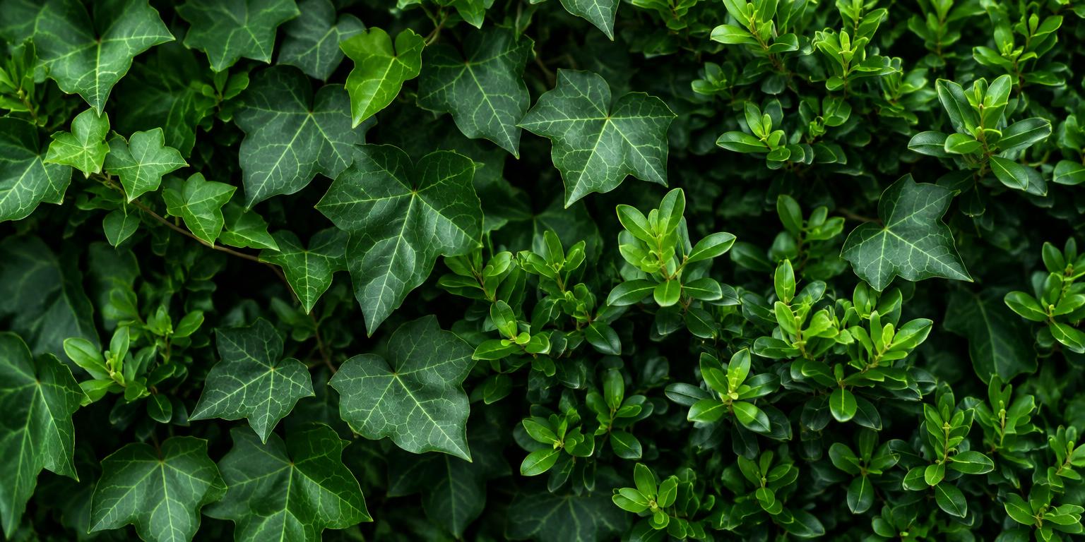 Lush green garden foliage